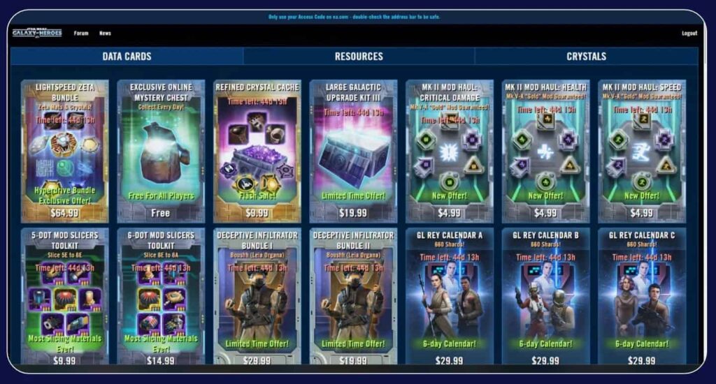 How Often Are New Items Added To Swgoh Web Store?